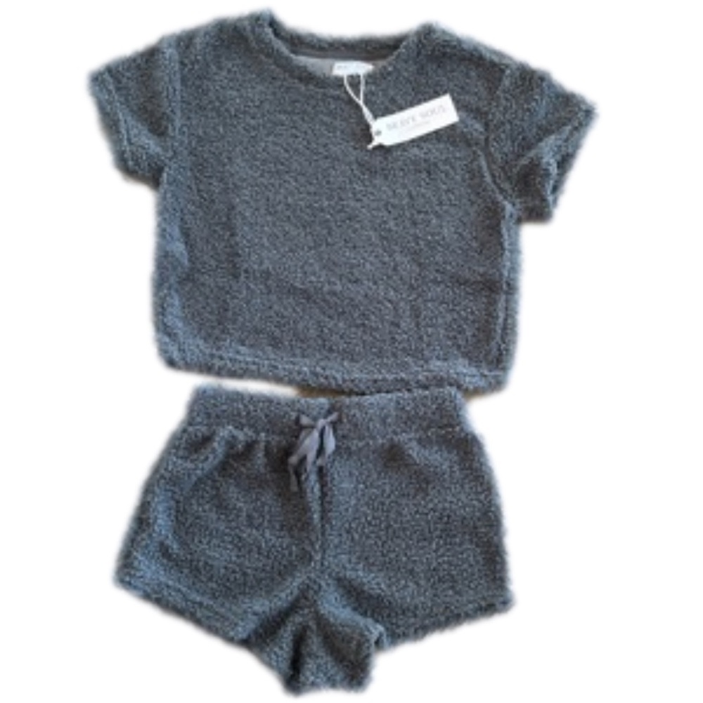 NWT Brave Soul Teddy Lounge Pajama Short Set - XS - Picture 5 of 7